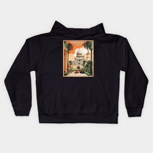 Hyderabad India Vintage Tourism Travel Kids Hoodie